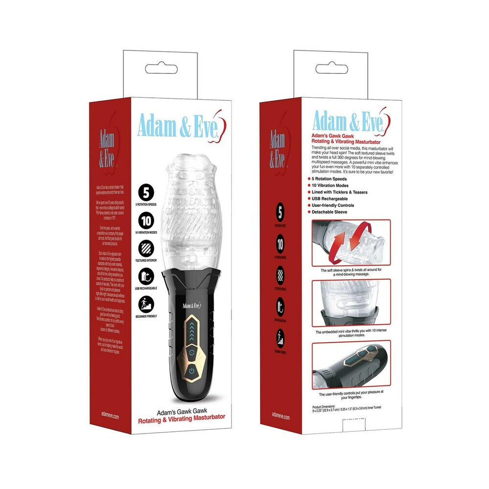 Adam & Eve | Adam's Gawk Gawk Rotating & Vibrating Masturbator